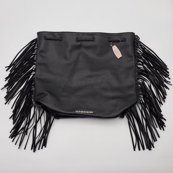 Victoria\'s Secret Black Fringe Backpack NWT main image 13
